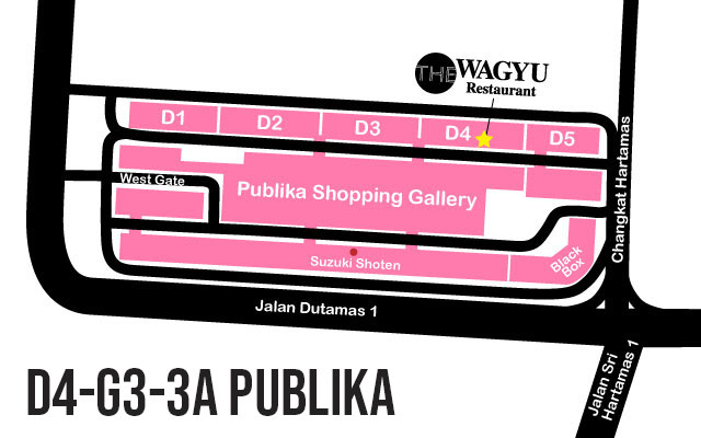 THE WAGYU Restaurant Publika map